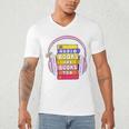 Audiobooks Are Books Too – Bookworm Nerd Reading Geek Men's V-Neck T-Shirt