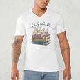 Barely Tolerable Book Lover Floral Quote Pride And Prejudice Men's V-Neck T-Shirt Barely Tolerable Book Lover Floral Quote Pride And Prejudice Men's V-Neck T-Shirt