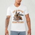 Belgian Malinois Dog Breed Life Is Better With Books And a Men Women Kids Men's V-Neck T-Shirt
