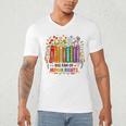 Boho Floral Book Big Fan Of Human Rights Liberal Protest Men's V-Neck T-Shirt