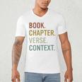 Book Chapter Verse Christian Bible Reformed Theology Men's V-Neck T-Shirt Book Chapter Verse Christian Bible Reformed Theology Men's V-Neck T-Shirt