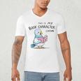 This Is My Book Character Costume I Pigeon Reading Tee Men's V-Neck T-Shirt