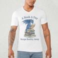 A Book A Day Keeps Reality Away Premium Tri-Blend Men's V-Neck T-Shirt