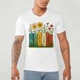 Book Flower 8647 Foxtrots Deltas Tangos Men's V-Neck T-Shirt