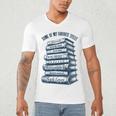 Book Lover Bookish Reader Bibliophile Book Nerd Titles Men's V-Neck T-Shirt