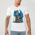 Book Lover Bookworm Reading Books Dragon Premium Tri-Blend Men's V-Neck T-Shirt