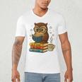 Book Lover Owl Reading Bookish Library Read Books Be Kind Men's V-Neck T-Shirt Book Lover Owl Reading Bookish Library Read Books Be Kind Men's V-Neck T-Shirt