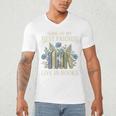 Book Lover Vintage Botanical Friends Premium Tri-Blend Men's V-Neck T-Shirt