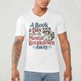 Book Lovers a Book a Day Keeps The Mental Breakdown Away Men's V-Neck T-Shirt