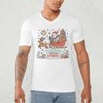 Book Lovers Winter Sleighing Through Stories Tee Premium Tri-Blend Men's V-Neck T-Shirt
