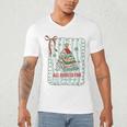 All Booked For Christmas Book Xmas Tree Coquette Bow Lights Men's V-Neck T-Shirt All Booked For Christmas Book Xmas Tree Coquette Bow Lights Men's V-Neck T-Shirt