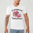 All Booked For Valentine Teacher Valentines Day Book Lover Men's V-Neck T-Shirt