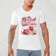 All Booked For Valentines Cute Book Lover Quote Men's V-Neck T-Shirt All Booked For Valentines Cute Book Lover Quote Men's V-Neck T-Shirt