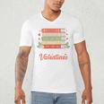 All Booked For Valentines Retro Book Lover Teacher Bookworm Premium Tri-Blend Men's V-Neck T-Shirt