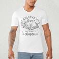 Books I Believe In Love At First Chapter Book Lover Men's V-Neck T-Shirt Books I Believe In Love At First Chapter Book Lover Men's V-Neck T-Shirt
