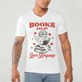 Books Are My LoveLanguage Cupid Valentines Men's V-Neck T-Shirt