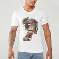 Books Lover Women Art Colorful Drawing Graphic Books Men's V-Neck T-Shirt