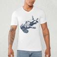 Cavalier King Charles Spaniel Book Nap Vintage Dog Mom Dad Men's V-Neck T-Shirt