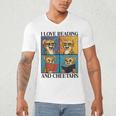 Cheetah Love Reading And Cheetahs Kids Bookworm Men's V-Neck T-Shirt