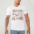 Christmas Book Lover Reading Reader Men Women Kids Xmas Men's V-Neck T-Shirt