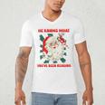 Christmas Bookish He Knows What You'Ve Been Reading Women Men's V-Neck T-Shirt