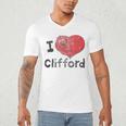 Clifford The Big Red Dog I Heart Clifford Childrens Books Men's V-Neck T-Shirt Clifford The Big Red Dog I Heart Clifford Childrens Books Men's V-Neck T-Shirt