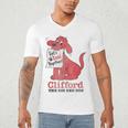 Clifford The Big Red Dog Let's Read Together Vintage Book Men's V-Neck T-Shirt