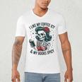 I Like My Coffee ICY & My Books Spicy For Book Lovers Men's V-Neck T-Shirt