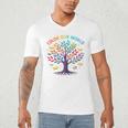 Color Our World Summer Reading Program 2025 Trippy Book Tree Men's V-Neck T-Shirt