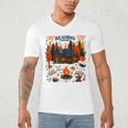 Cozy Reading Cabin Retreat Fall Bookish Autumn Cozy Reader Men's V-Neck T-Shirt Cozy Reading Cabin Retreat Fall Bookish Autumn Cozy Reader Men's V-Neck T-Shirt