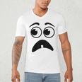 Creepy Face Carrot Halloween Book Character Costume Men's V-Neck T-Shirt