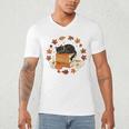 Cute Cat Fall In Love With Reading Book Cat Lover Librarian Men's V-Neck T-Shirt Cute Cat Fall In Love With Reading Book Cat Lover Librarian Men's V-Neck T-Shirt