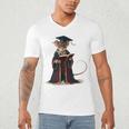Cute Mouse Reading Book Graduation Men's V-Neck T-Shirt Cute Mouse Reading Book Graduation Men's V-Neck T-Shirt