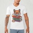 Cute Nerdy Fox Read Books Be Kind Stay Weird Book Club Premium Tri-Blend Men's V-Neck T-Shirt Cute Nerdy Fox Read Books Be Kind Stay Weird Book Club Premium Tri-Blend Men's V-Neck T-Shirt