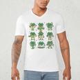 Cute Shamrock Reading Books St Patrick's Day Teacher Reading Men's V-Neck T-Shirt Cute Shamrock Reading Books St Patrick's Day Teacher Reading Men's V-Neck T-Shirt