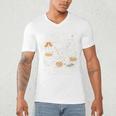 Dead Set On Reading Skeleton Halloween Book Lover Men's V-Neck T-Shirt Dead Set On Reading Skeleton Halloween Book Lover Men's V-Neck T-Shirt