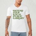Defend Your Local Public Library For Book Lovers Men's V-Neck T-Shirt