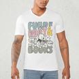 Disney Winnie The Pooh Fueled By Honey & Books Sketch Men's V-Neck T-Shirt