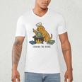 Dog Cooking The Books Men's V-Neck T-Shirt