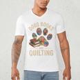 Dogs Books And Quilting Men's V-Neck T-Shirt