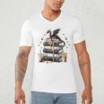 Dragon Hoard Of Books Reading Lover Cute Art Men's V-Neck T-Shirt Dragon Hoard Of Books Reading Lover Cute Art Men's V-Neck T-Shirt