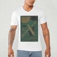 From The Earth To The Moon Book Cover 1874 Premium Men's V-Neck T-Shirt From The Earth To The Moon Book Cover 1874 Premium Men's V-Neck T-Shirt