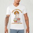 Easily Distracted By Beagles And Books Beagle Dog Men's V-Neck T-Shirt Easily Distracted By Beagles And Books Beagle Dog Men's V-Neck T-Shirt