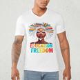 Education Is Freedom Afro Books Men's V-Neck T-Shirt Education Is Freedom Afro Books Men's V-Neck T-Shirt