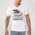 Emotionally Attached To Fictional Characters Banned Books Men's V-Neck T-Shirt Emotionally Attached To Fictional Characters Banned Books Men's V-Neck T-Shirt