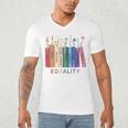Equality Flower Books Equal Rights Social Justice Feminist Men's V-Neck T-Shirt
