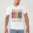 Equality Hurts No One LGBTQ Pride Books And Flowers Men's V-Neck T-Shirt