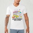 Every Bunny Loves To Read Easter Cute Reading Books Lover Men's V-Neck T-Shirt