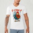 F-Caw-F Rooster F Awk F Chicken Coffee Romance Books Lover Men's V-Neck T-Shirt