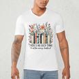 Floral Book There's No Such Thing As Too Many Book Lover Men's V-Neck T-Shirt Floral Book There's No Such Thing As Too Many Book Lover Men's V-Neck T-Shirt